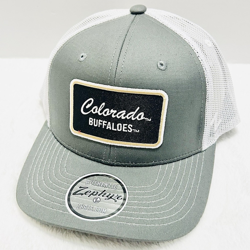 Zephyr Colorado Buffaloes Script‎ Trucker Hat Cap Adjustable Snapback Gray NCAA